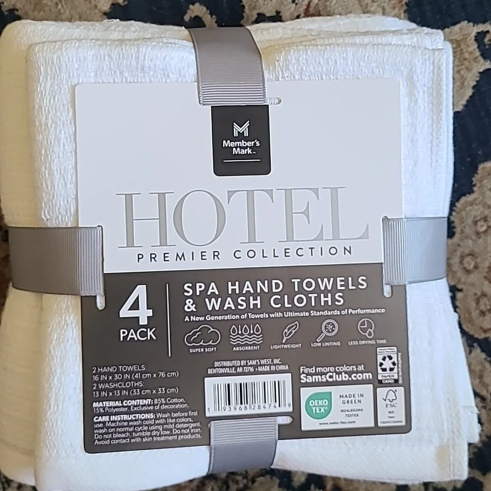 (Ew)Hotel premier collection spa hand & wash towel 4pack